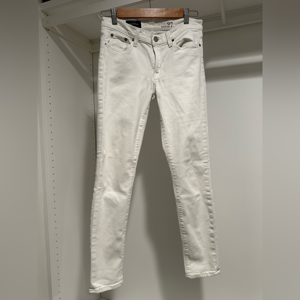 J. Crew White Toothpick Jeans